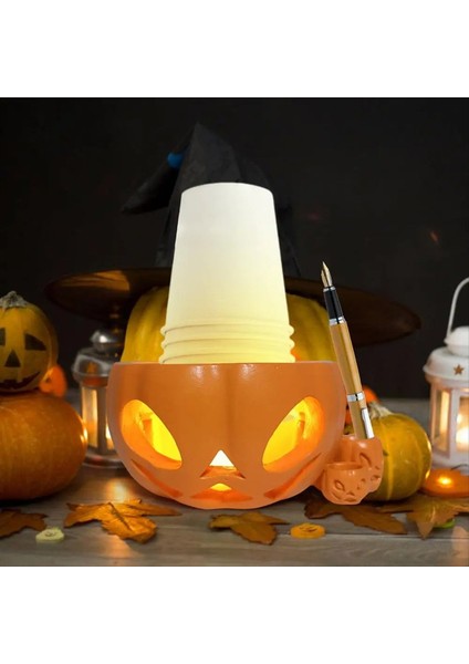 Içecek Fincanı Tutucu Dekorasyon Kabak Içecek Kupası Tutucu Cadılar Bayramı Partys Reçine Malzeme Masa Için Dekoratif Süsler (Yurt Dışından) modelleri