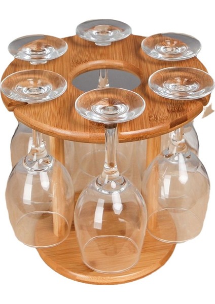 Şarap Cam Rafı Müstakil Stemware Raf Raf Doğal Bambu Ahşap Şarap Depolama Gözlükleri Tablet Şarap Cam Tutucu (Yurt Dışından) fiyatları