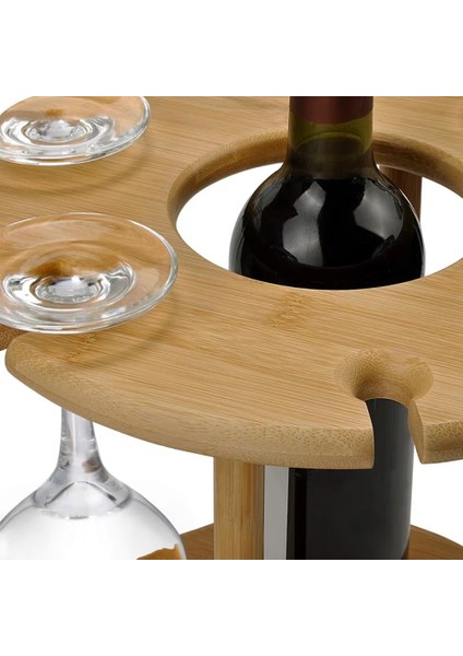 Şarap Cam Rafı Müstakil Stemware Raf Raf Doğal Bambu Ahşap Şarap Depolama Gözlükleri Tablet Şarap Cam Tutucu (Yurt Dışından) fırsatları