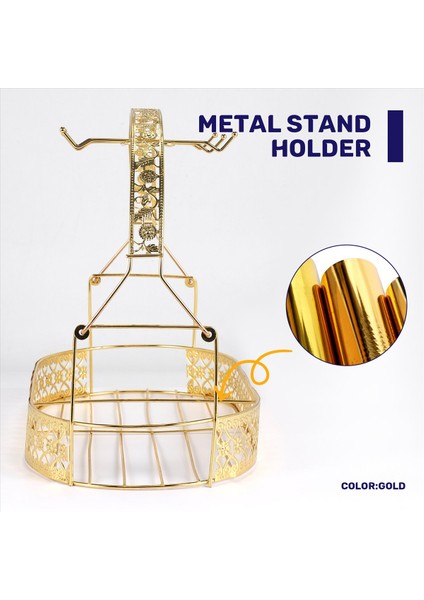 Altın Büyük Kapasiteli Depolama Rafı Kaplama Kahve Bardağı Hob Raf Çoğu Bardak, Tabak, Kaşık ve Saksı Metal Standı Tutucu (Yurt Dışından) indirimleri