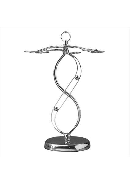 Scrollwork Tasarımı ile Demir Tezgahlı Şarap Cam Tutucu, Bağımsız Masa Üstü Stemware Depolama Rafı 6 Kancalı (Yurt Dışından)