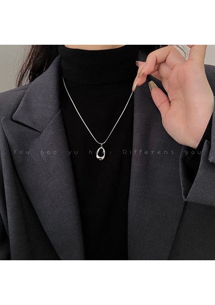 Yeni Kolye Niş Tasarım Birinci Sınıf Mizaç Duygusu Basit Köprücük Kemiği Zinciri Çok Yönlü Basit Hafif Lüks Kolye (Yurt Dışından)