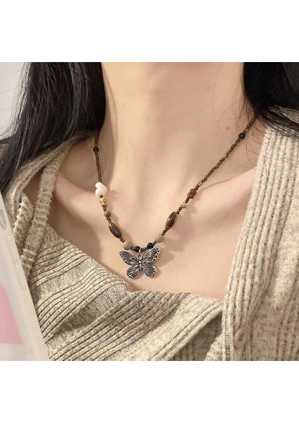 Yeni Perçin Metal Deri Yaka Crockpunk Aşk Kız Kültür Niş Kolye (Yurt Dışından)