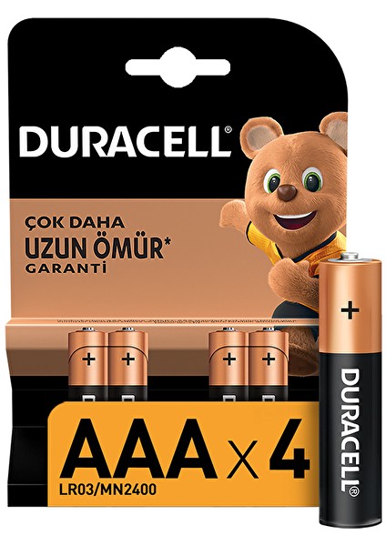 4 Adet Duracell Ince 4'lü Pil