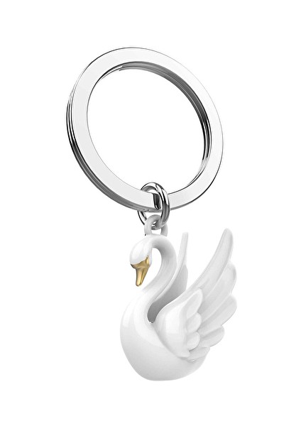 4 Adet Metalmorphose Kuğu Anahtarlık Beyaz Beyaz MTM143-01