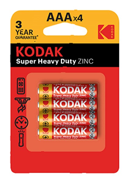 4 Adet Kodak Çinko Karbon Ince Pil 4'lü