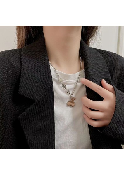 Yeni Kolye Kadın Niş Aksesuarları Baharatlı Kız Tatlı Serin Köprücük Kemiği Zinciri Kazak Kazak Zinciri Yüz Üst Düzey Süslemeler Duygusu ile (Yurt Dışından)