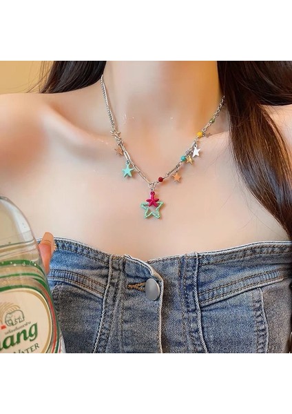 Yeni Retro Bohem Kolye Hong Kong Tadı Seramik Kolye Kolye Kadın Yeni Etnik Kolye Uzun Bölüm (Yurt Dışından)