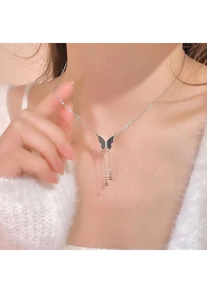 Yeni Kolye Kadın Niş Aksesuarları Baharatlı Kız Tatlı Serin Köprücük Kemiği Zinciri Kazak Kazak Zinciri Yüz Üst Düzey Süslemeler Duygusu ile (Yurt Dışından)