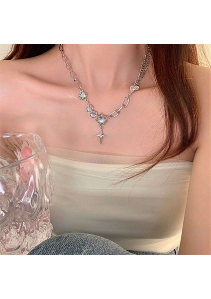 Yeni Kolye Kadın Niş Aksesuarları Baharatlı Kız Tatlı Serin Köprücük Kemiği Zinciri Kazak Kazak Zinciri Yüz Üst Düzey Süslemeler Duygusu ile (Yurt Dışından)