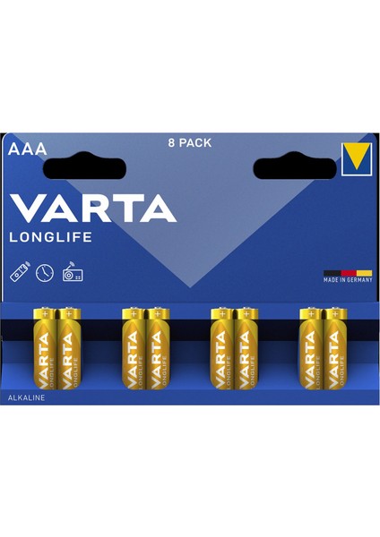 Longlife Aaa Ince Kalem Alkalin Pil Paket 8'li 2 Adet