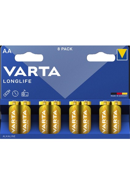 Longlife Aa Kalem Alkalin Pil Paket 8'li 3 Adet
