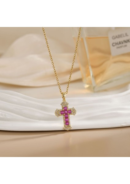 Yeni Avrupa ve Amerika Birleşik Devletleri Moda Lüks Niş Mücevher Deniz Dünyası Kolye Bakır Kaplama 18K Kolye Titanyum Çelik Köprücük Kemiği Zinciri (Yurt Dışından)