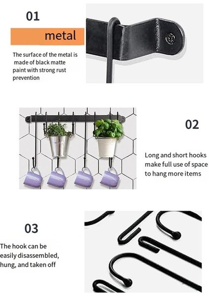 Duvar Için Kahve Kupa Tutucu: 17 Inç Siyah Kahve Bara Kupa Askı Kancaları - Asılı Kahve Kupası Raf Depolama Organizatör 2 Pcs (Yurt Dışından) modelleri