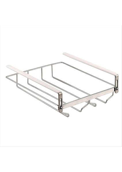 Ayarlanabilir Şarap Camı Organizatörü, Asma Metal Şarap Camı Rafı, Şarap Tutucu Dolap Altında Çubuk 23CM Için Sondaj Yok (Yurt Dışından)