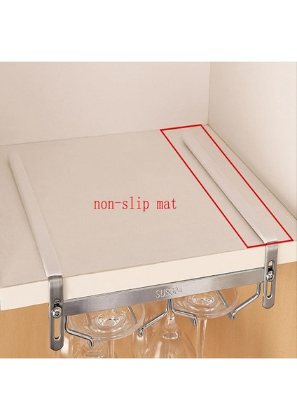 Ayarlanabilir Şarap Camı Organizatörü, Asma Metal Şarap Camı Rafı, Şarap Tutucu Dolap Altında Çubuk 23CM Için Sondaj Yok (Yurt Dışından) indirimleri