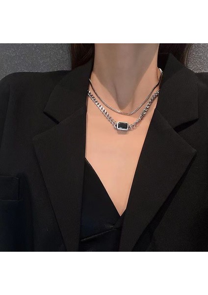 Yeni Kolye Niş Tasarım Birinci Sınıf Mizaç Duygusu Basit Köprücük Kemiği Zinciri Çok Yönlü Basit Hafif Lüks Kolye (Yurt Dışından)