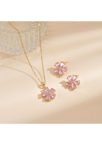 Yeni Basit Kakma Zirkonya Yay Kolye Kadın Basit Yüksek Sınıf Mücevher Duygusu Titanyum Çelik Renk Kaybetmez (Yurt Dışından)