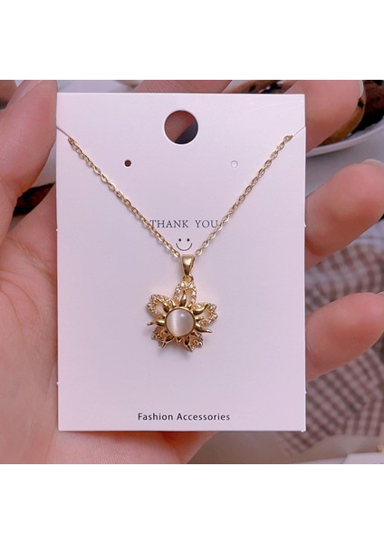 Yeni Basit Kakma Zirkonya Yay Kolye Kadın Basit Yüksek Sınıf Mücevher Duygusu Titanyum Çelik Renk Kaybetmez (Yurt Dışından)