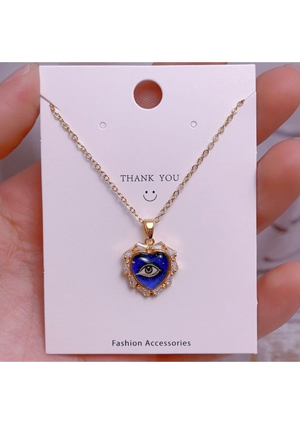 Yeni Çelik Köprücük Kemiği Zinciri Dönen Kolye Kolye Kadın Basit Yüz Aksesuarlı Hafif Lüks (Yurt Dışından)