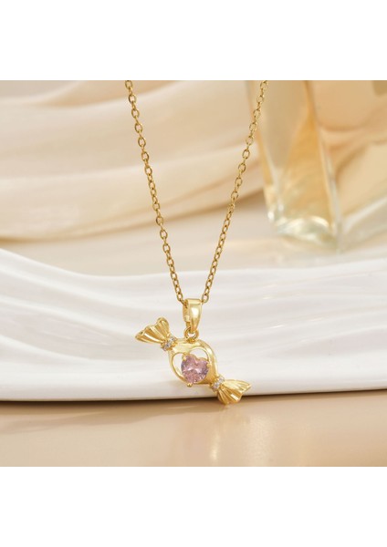 Yeni Titanyum Çelik Premium Niş Tasarım Kolye Duygusu Gelgit Modası Basit Mizaç Rengini Kaybetmez Köprücük Kemiği Zinciri (Yurt Dışından)