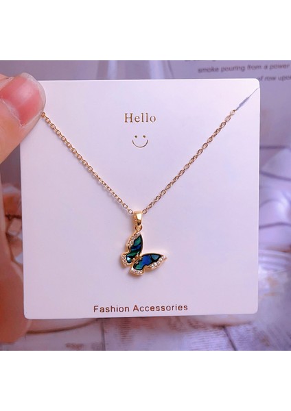 Yeni Avrupa ve Amerika Birleşik Devletleri Moda Lüks Niş Mücevher Deniz Dünyası Kolye Bakır Kaplama 18K Kolye Titanyum Çelik Köprücük Kemiği Zinciri (Yurt Dışından)