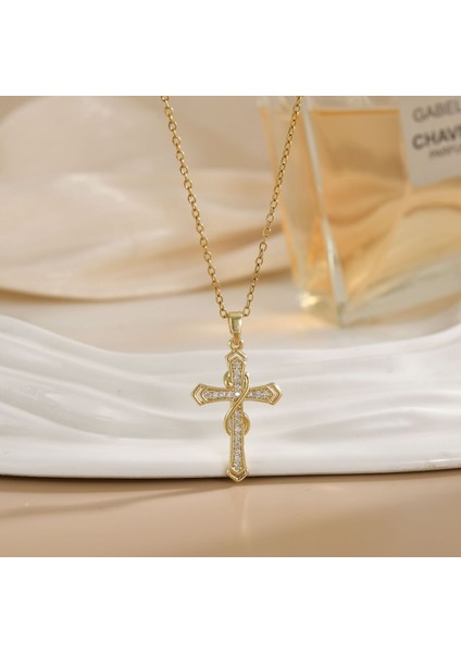 Yeni Avrupa ve Amerika Birleşik Devletleri Moda Lüks Niş Mücevher Deniz Dünyası Kolye Bakır Kaplama 18K Kolye Titanyum Çelik Köprücük Kemiği Zinciri (Yurt Dışından)