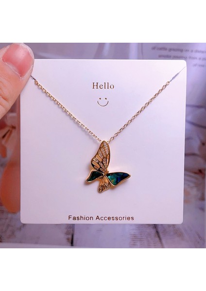 Yeni Avrupa ve Amerika Birleşik Devletleri Moda Lüks Niş Mücevher Deniz Dünyası Kolye Bakır Kaplama 18K Kolye Titanyum Çelik Köprücük Kemiği Zinciri (Yurt Dışından)