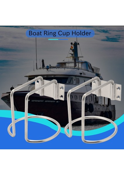 2pcs Paslanmaz Çelik Araba Tekne Yüzük Kupası Içecek Tutucu Şişe Deniz Yat Kamyonu Rv Camper (Yurt Dışından) modelleri