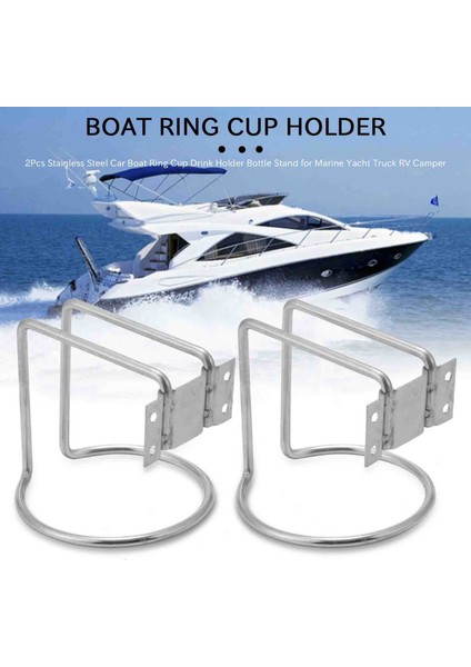 2pcs Paslanmaz Çelik Araba Tekne Yüzük Kupası Içecek Tutucu Şişe Deniz Yat Kamyonu Rv Camper (Yurt Dışından) indirimleri