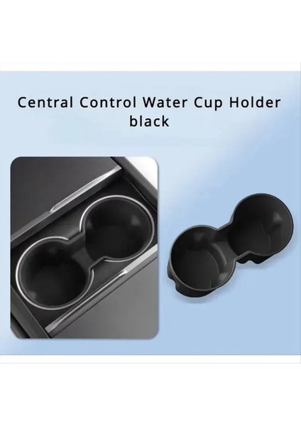 Tesla Için Siyah Içki Kupası Tutucu Yeni Model 3+ Merkezi Kontrol Koltuğu Kutusu Sabit Su Kupası Yuvası Depolama Sahibi Model 3 (Yurt Dışından) modelleri