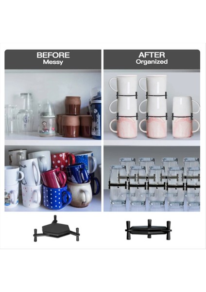 6 Adet Kahve Fincanı Tutucu Depolama Rafı Mutfak Dolabı Istiflenebilir Fincan Depolama Aleti Gadget Ayarlanabilir Içecek Tutucu Coaster (Yurt Dışından) fiyatları