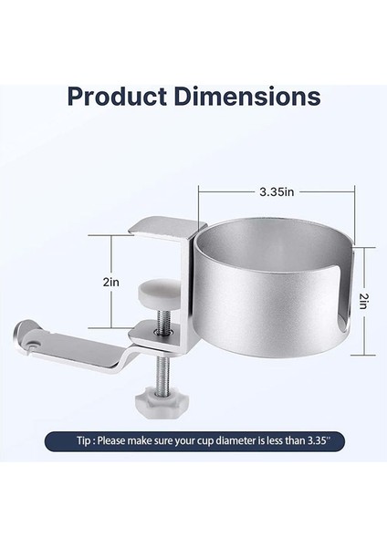 Masa Kupası Tutucu, 2&#39;si Masa Kupası Tutucu, Kulaklık Askı ile Masa Kupası Tutucu, Masa Veya Masa Gümüş Için Anti-Dökülme Bardağı Tutucu (Yurt Dışından) modelleri