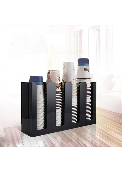 Kahve Fincanı ve Kapak Organizatörü Tek Kullanımlık Kağıt Bardak Tutucu Dağıtıcı, 4 Bölme (Yurt Dışından) modelleri