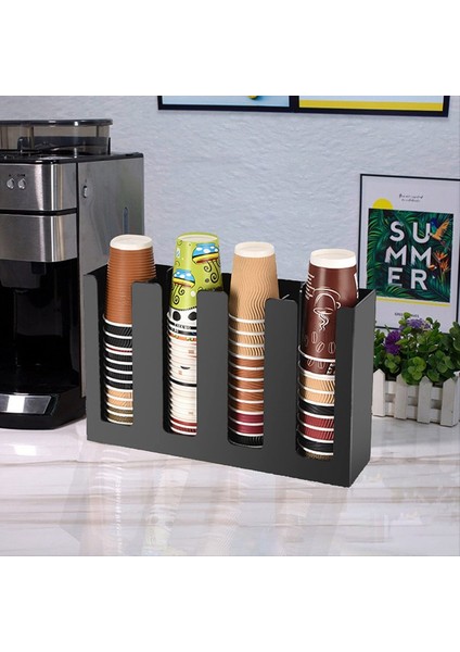 Kahve Fincanı ve Kapak Organizatörü Tek Kullanımlık Kağıt Bardak Tutucu Dağıtıcı, 4 Bölme (Yurt Dışından) indirimleri