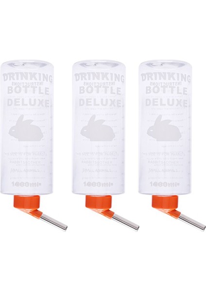 1000ML Küçük Hayvan Içme Çeşmesi Otomatik Içme Suyu Asılı Su Şişesi Kobay Için Uygun Turuncu (Yurt Dışından)