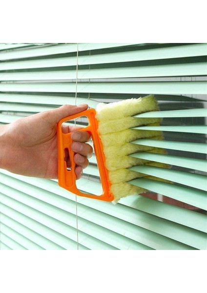 Panjur Temizleme Fırçası, 7 Çıkarılabilir ve Yıkanabilir Mikrofiber Kumaş Kılıflı