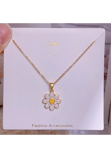 Yeni Titanyum Çelik Premium Niş Tasarım Kolye Duygusu Gelgit Modası Basit Mizaç Rengini Kaybetmez Köprücük Kemiği Zinciri (Yurt Dışından)