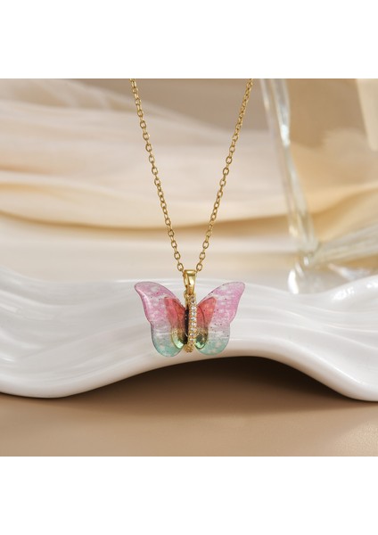 Yeni Titanyum Çelik Premium Niş Tasarım Kolye Duygusu Gelgit Modası Basit Mizaç Rengini Kaybetmez Köprücük Kemiği Zinciri (Yurt Dışından)