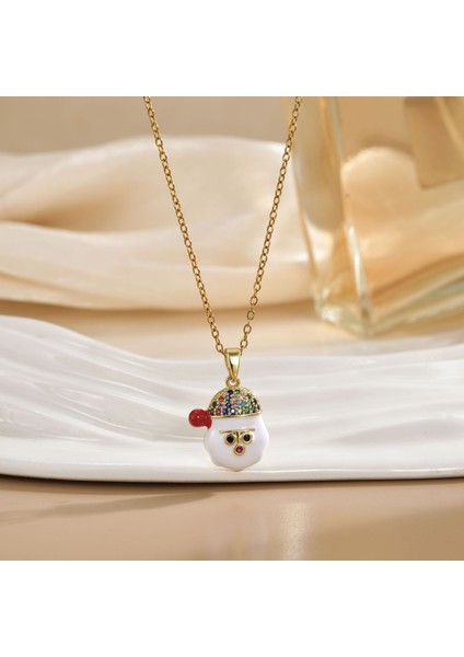 Yeni Basit Kakma Zirkonya Yay Kolye Kadın Basit Yüksek Sınıf Mücevher Duygusu Titanyum Çelik Renk Kaybetmez (Yurt Dışından)