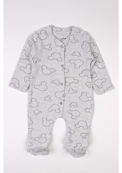 Yenidoğan Patikli Tulum Mouse Baskılı Çıtçıtlı Bebek Tulumu indirimleri