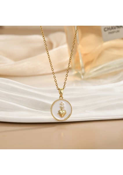 Yeni Avrupa ve Amerika Birleşik Devletleri Noel Serisi Kolye Kadın Basit Yeni Iş Tatil Elemanları Mikro-Kabuklu Yağ Damlası Kolye (Yurt Dışından)