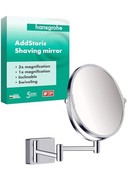 Hansgrohe, Duvar Montajı, Kozmetik Aynası Addstoris, Döner Tıraş Aynası, Makyaj Aynası, Krom fiyatları