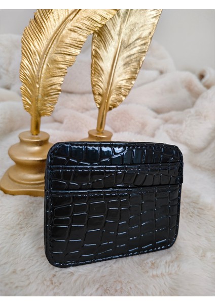 Kadın Timsah Desenli Deri Kartlık modelleri