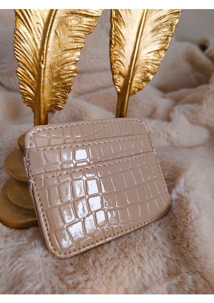 Kadın Timsah Desenli Deri Kartlık modelleri