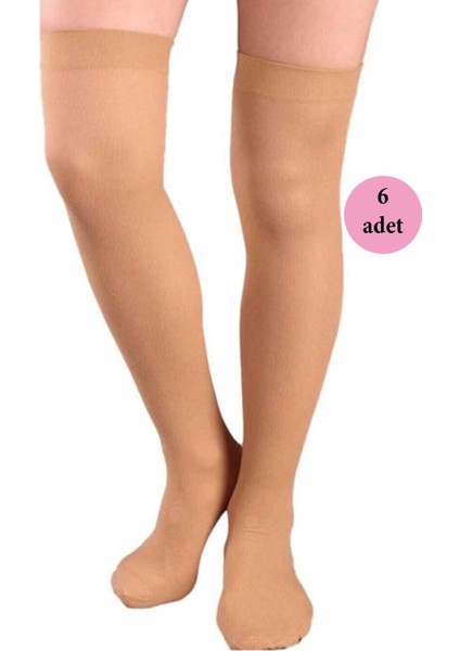 6 Adet Mus Kaçmaz Lastikli Çorap 70 Denye 38 Bronz