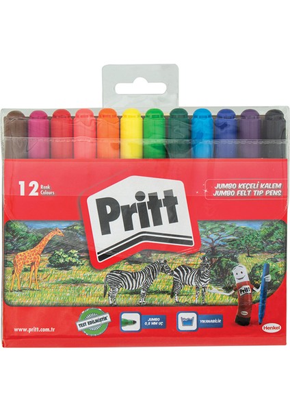 2 Adet Kalem Keçeli Pritt 12'li Jumbo Pvc Poset fiyatları