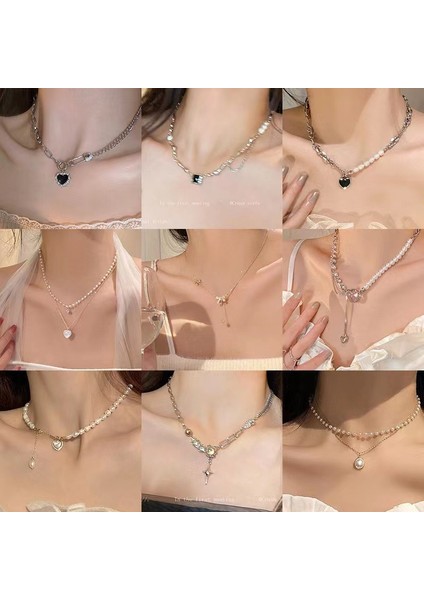 Yeni Kolye Kadın Niş Aksesuarları Baharatlı Kız Tatlı Serin Köprücük Kemiği Zinciri Kazak Kazak Zinciri Yüz Üst Düzey Süslemeler Duygusu ile (Yurt Dışından)