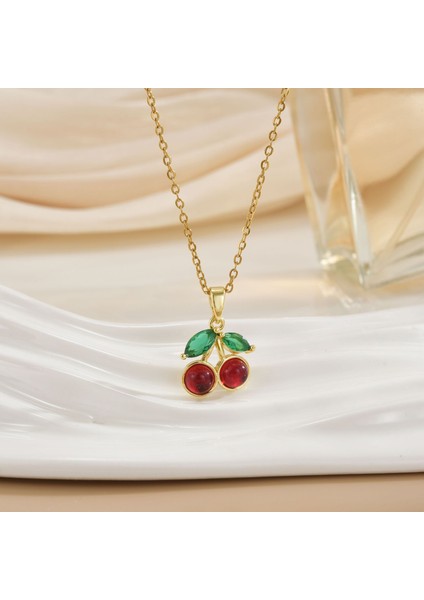 Yeni Basit Kakma Zirkonya Yay Kolye Kadın Basit Yüksek Sınıf Mücevher Duygusu Titanyum Çelik Renk Kaybetmez (Yurt Dışından)