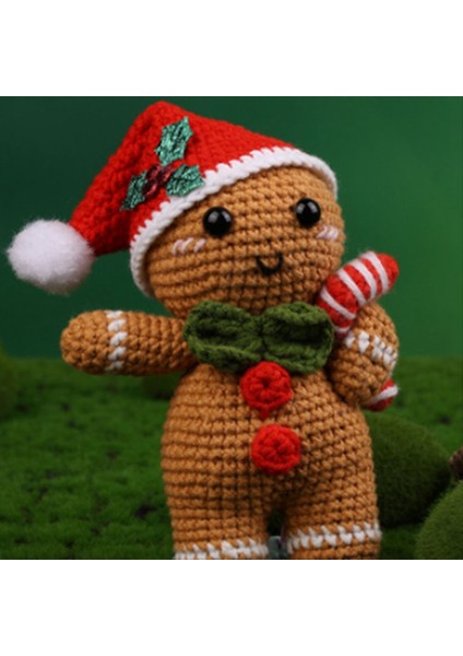 Noel Süslemeleri Örgü Iplik Iğneleri ile Noel Diy Tığ Işi Kiti Peluş Zencefilli Adam Bebek Kolay (Yurt Dışından) indirimleri